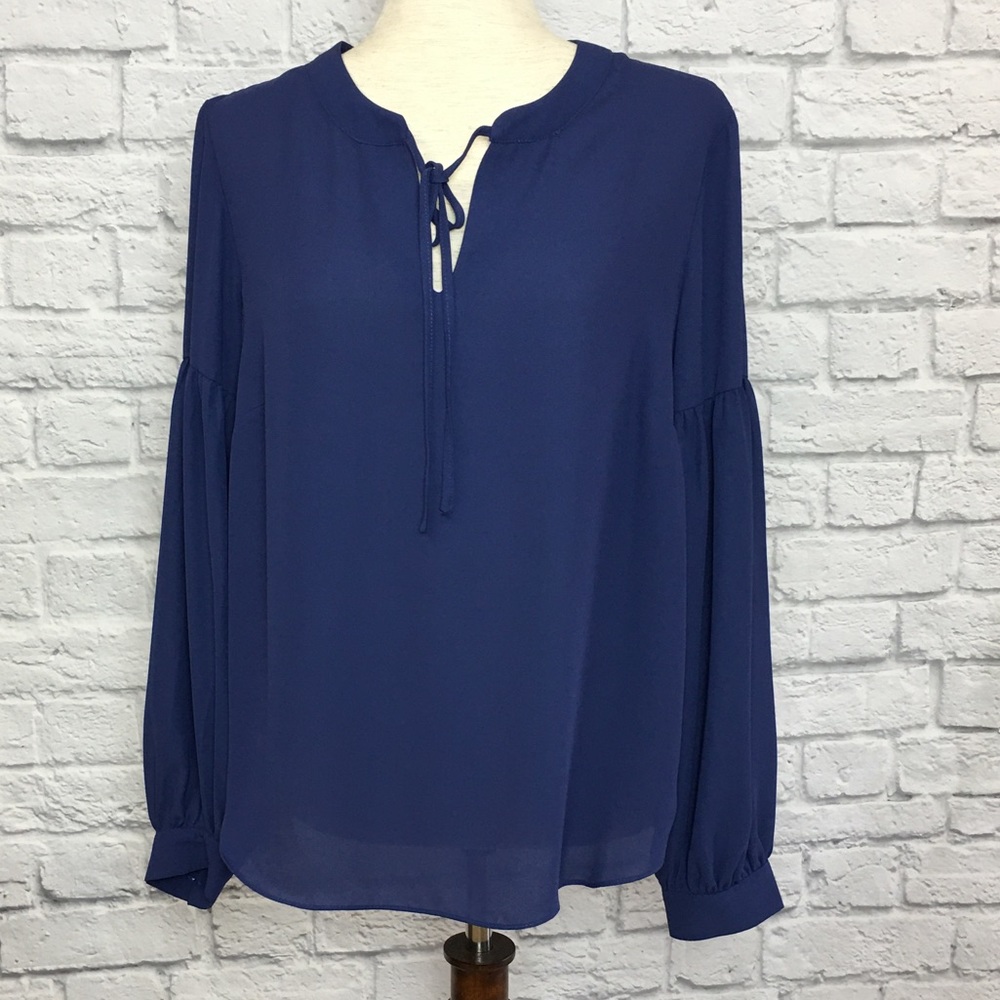 Rose + Olive billowy sleeve blouse, periwi…